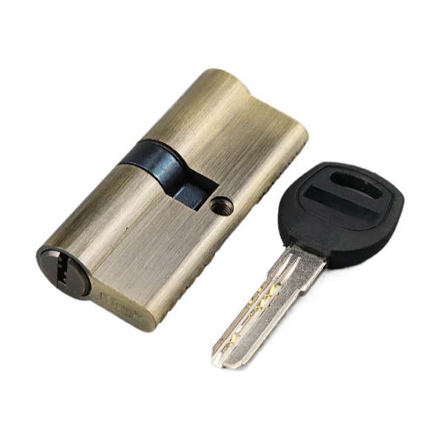 Door Lock cylinder for european market,satin nickel cylinder lock,70mm double op