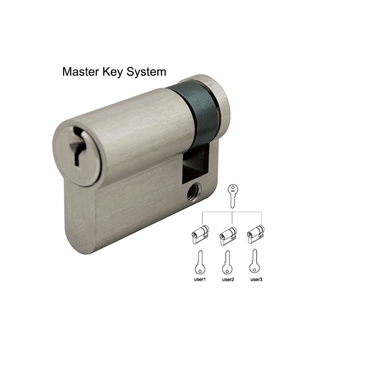 2 level master key system euro lock cylinder with singe profile